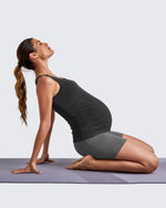 G4Free Activewear - BareFeel Ruched Workout Pregnancy Tank -GF25LY405FA-S-GF25LY405FB-M-GF25LY405FC-L-GF25LY405FD-XL-GF25LY405FF-XS