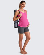 G4Free Activewear - BareFeel Ruched Workout Pregnancy Tank -GF25LY405FA-S-GF25LY405FB-M-GF25LY405FC-L-GF25LY405FD-XL-GF25LY405FF-XS