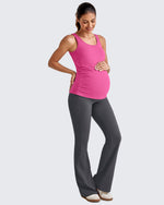 G4Free Activewear - BareFeel Ruched Workout Pregnancy Tank -GF25LY405FA-S-GF25LY405FB-M-GF25LY405FC-L-GF25LY405FD-XL-GF25LY405FF-XS