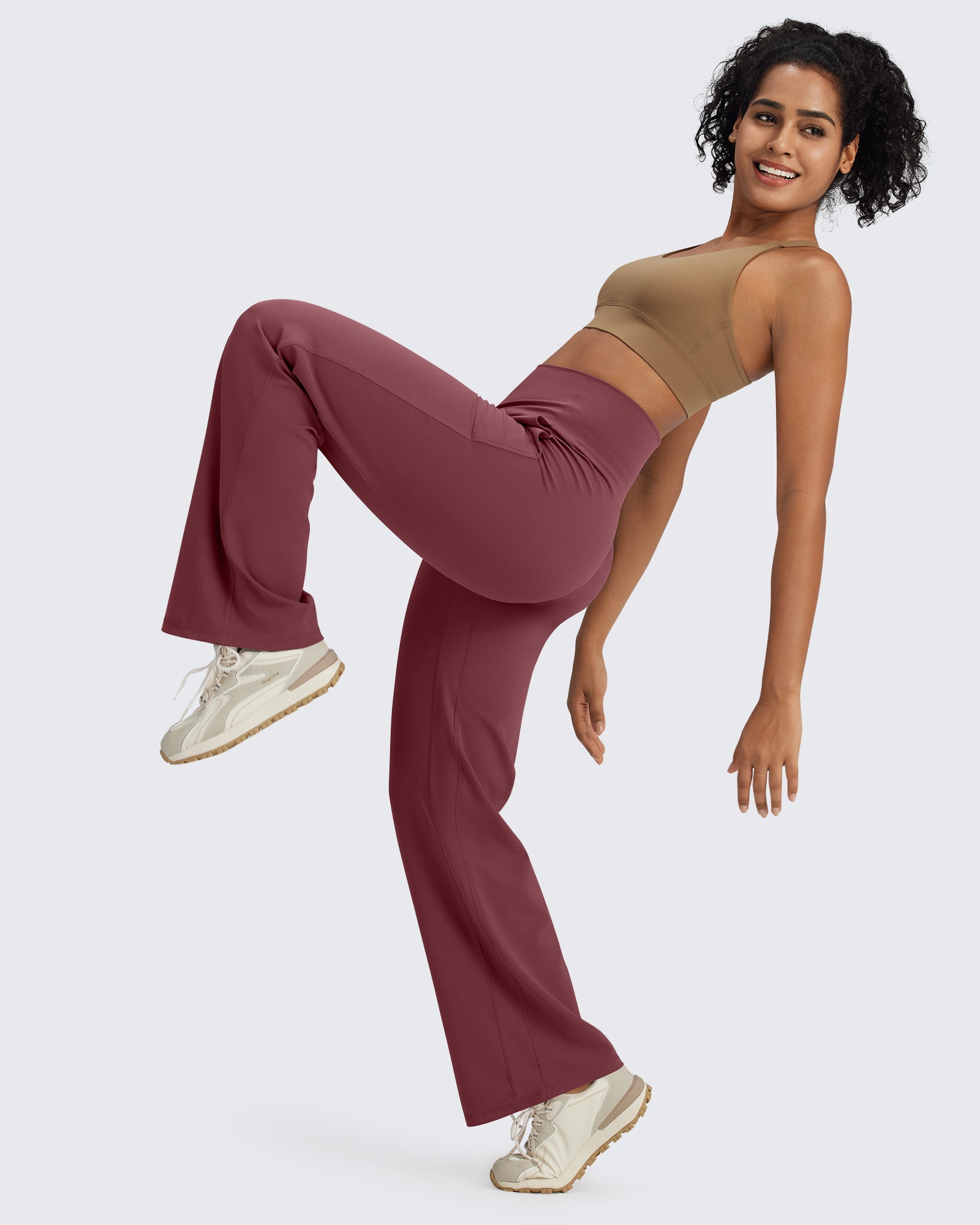 G4Free Activewear - BareFeel Seamless High-Waist Dressy Pants -GF24J242AF-XS-GF24J242AA-S-GF24J242AB-M-GF24J242AC-L-GF24J242AD-XL
