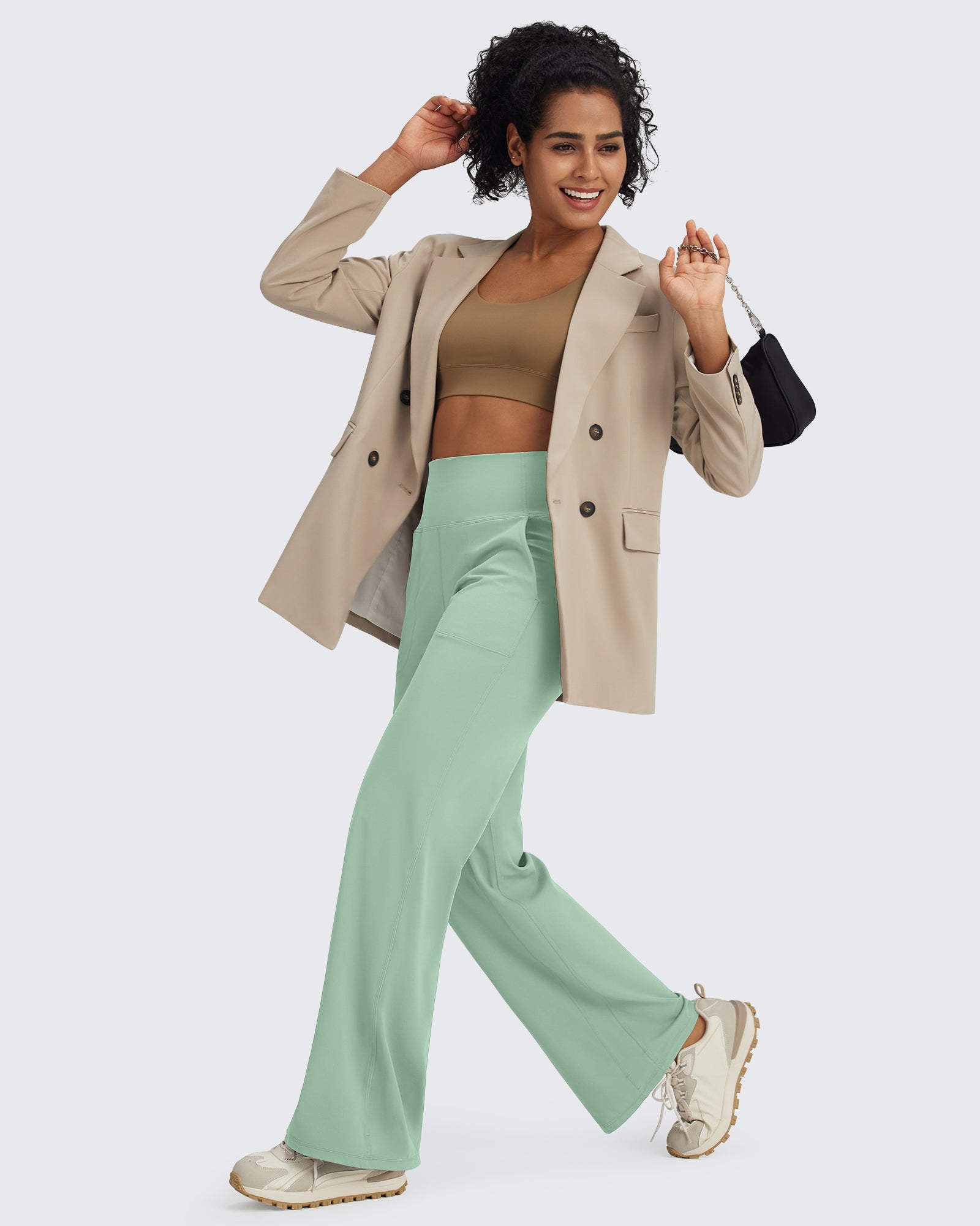 G4Free Activewear - BareFeel Seamless High-Waist Dressy Pants -GF24J242AF-XS-GF24J242AA-S-GF24J242AB-M-GF24J242AC-L-GF24J242AD-XL