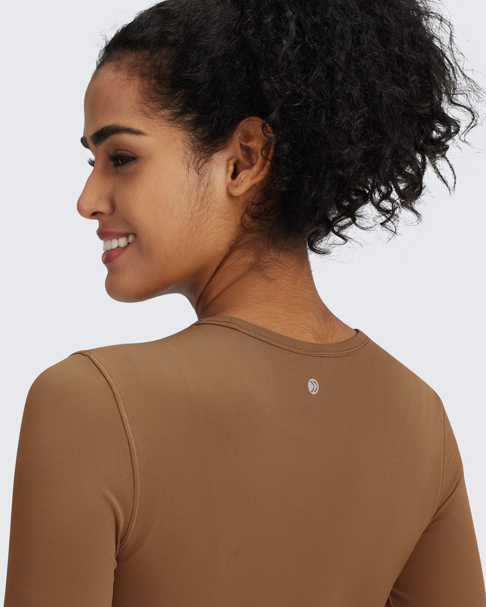 G4Free Activewear - BareFeel Slim High Crew Neck Cropped Long Sleeve -GF24B234EA-S-GF24B234EB-M-GF24B234EC-L-GF24B234ED-XL-GF24B234AA-S