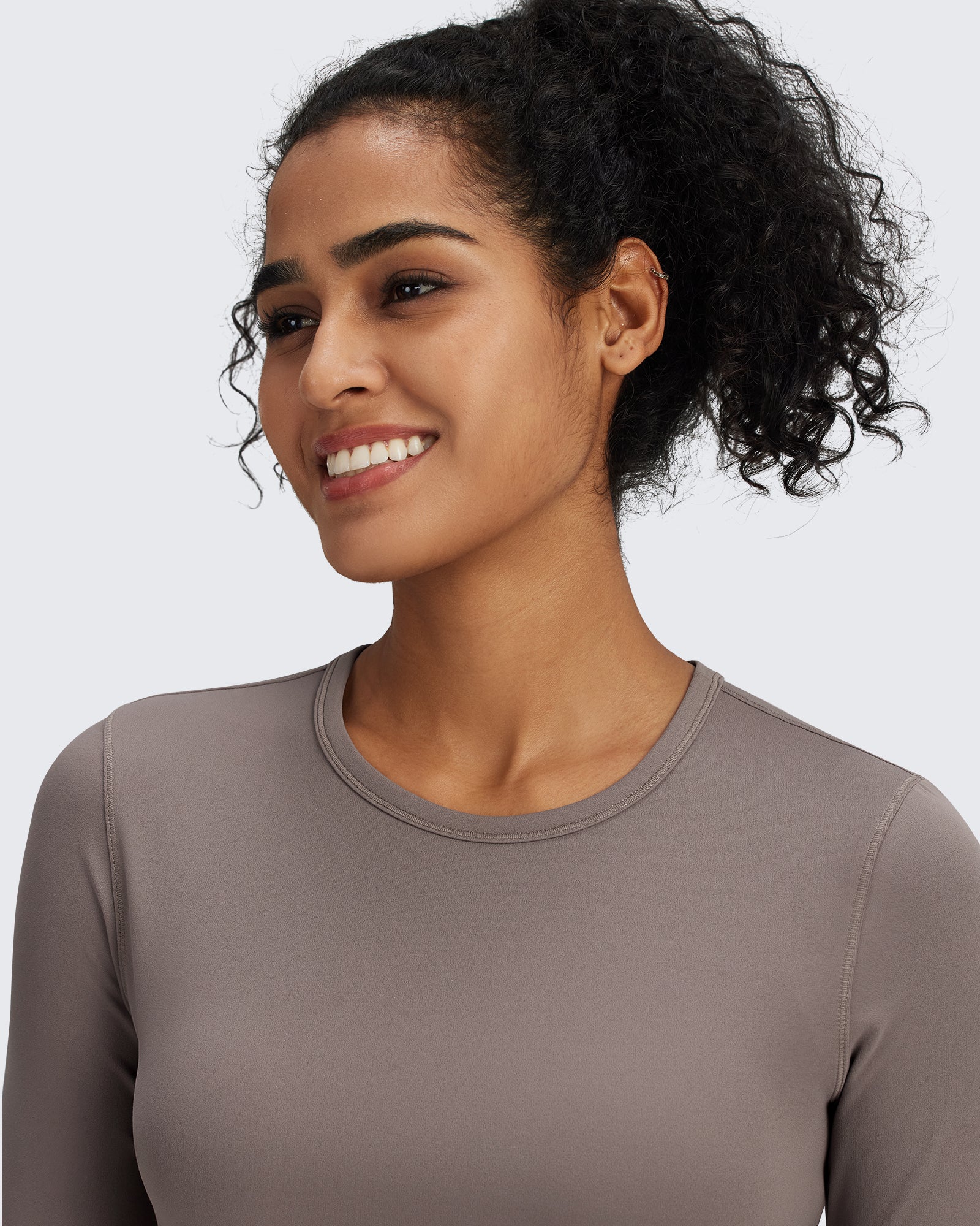 G4Free Activewear - BareFeel Slim High Crew Neck Cropped Long Sleeve -GF24B234EA-S-GF24B234EB-M-GF24B234EC-L-GF24B234ED-XL-GF24B234AA-S