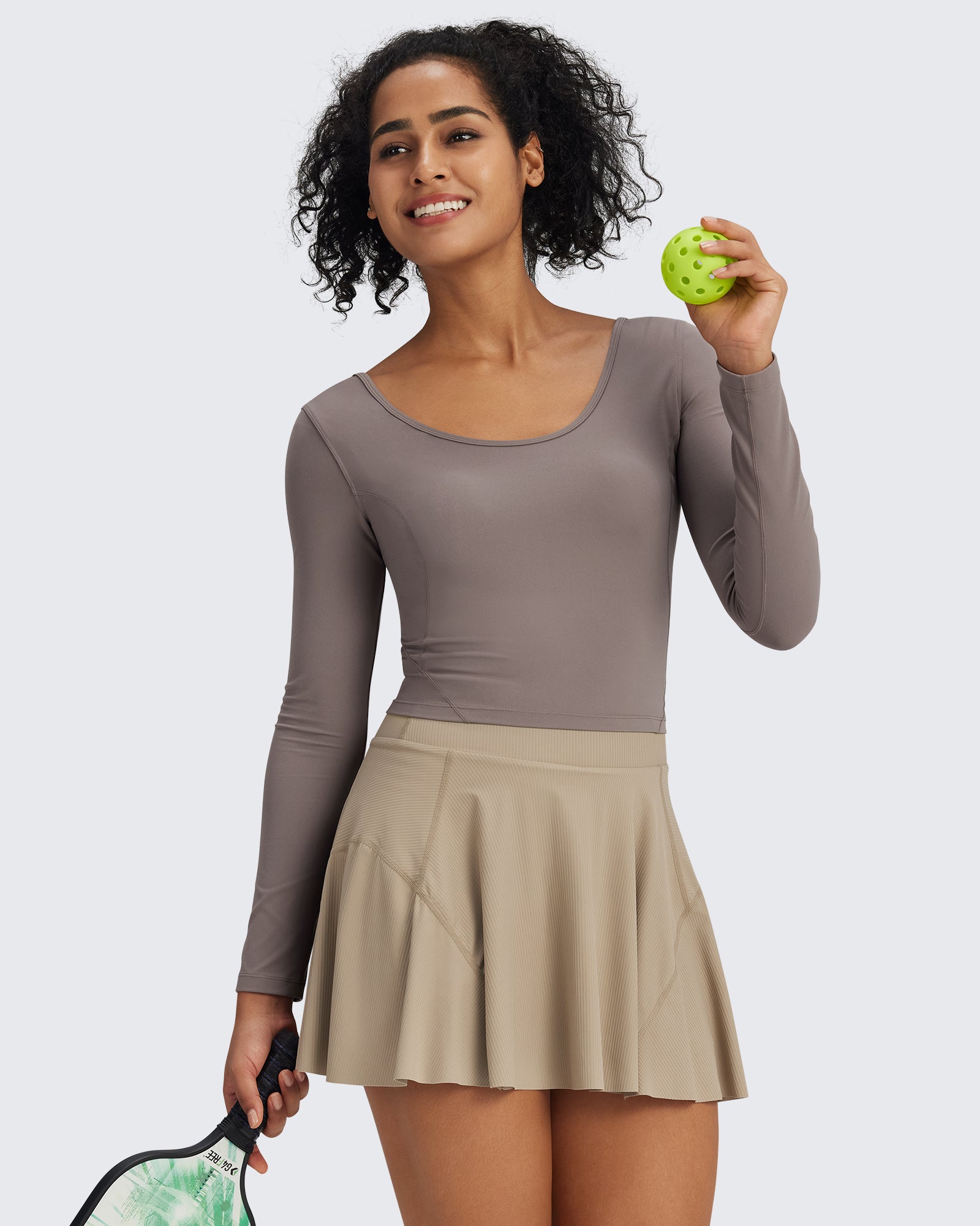 G4Free Activewear - BareFeel Slim Scoop Neck Open Back Long Sleeve -GF24B233AA-S-GF24B233AB-M-GF24B233AC-L-GF24B233AD-XL-GF24B233AF-XS