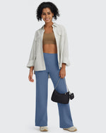 G4Free Activewear - BareFeel Wide Leg High-Waisted Pants Petite -GF24J247FA-S-GF24J247FB-M-GF24J247FC-L-GF24J247FD-XL-GF24J247FE-XXL