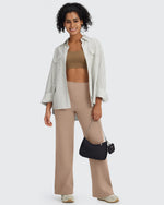 G4Free Activewear - BareFeel Wide Leg High-Waisted Pants Petite -GF24J247FA-S-GF24J247FB-M-GF24J247FC-L-GF24J247FD-XL-GF24J247FE-XXL