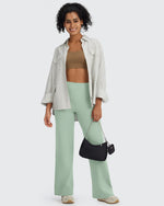 G4Free Activewear - BareFeel Wide Leg High-Waisted Pants Petite -GF24J247FA-S-GF24J247FB-M-GF24J247FC-L-GF24J247FD-XL-GF24J247FE-XXL