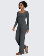 G4Free Activewear - BareFeel Wide Leg High-Waisted Pants Regular -GF24J248GA-S-GF24J248GB-M-GF24J248GC-L-GF24J248GD-XL-GF24J248GE-XXL