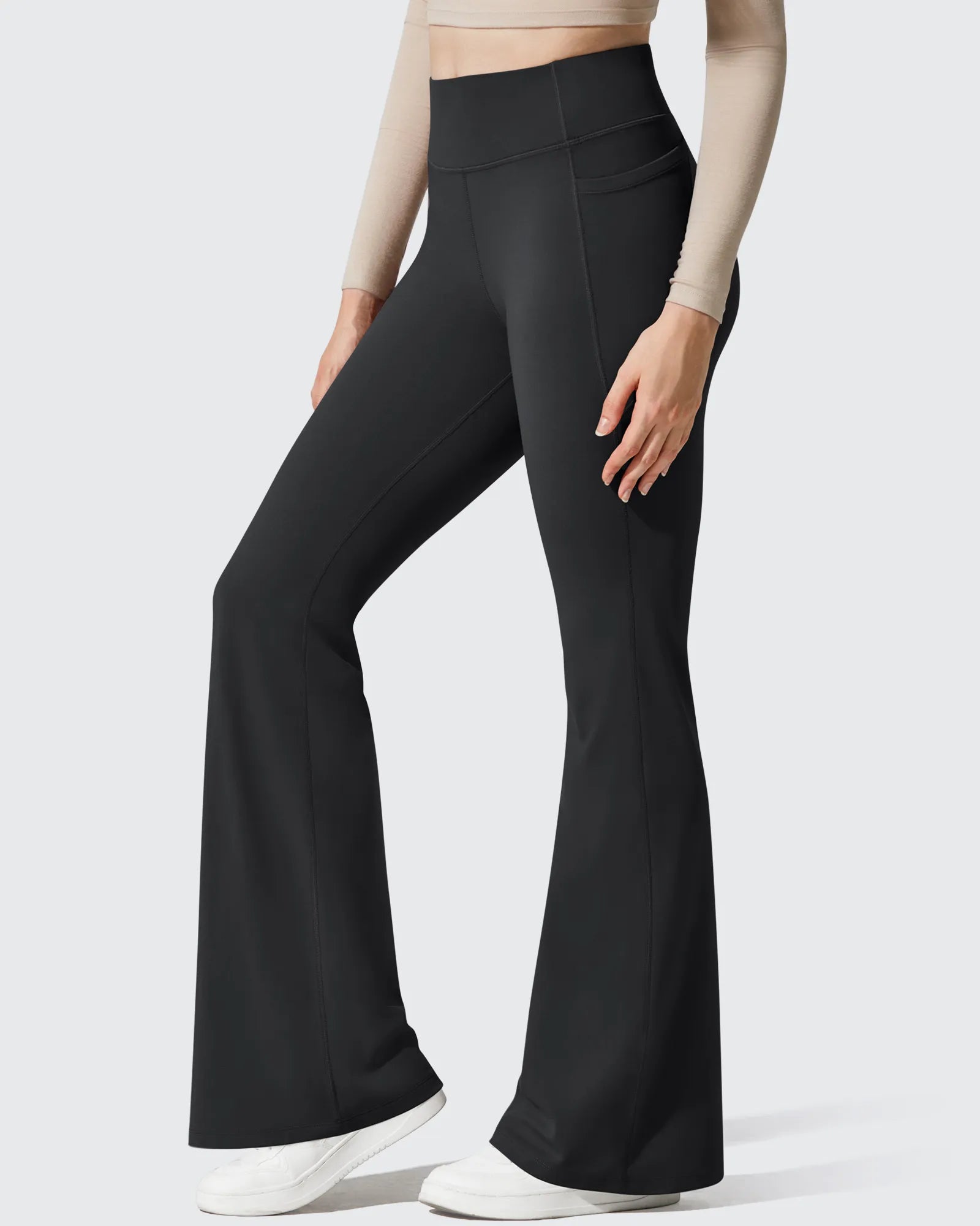 G4Free Activewear - Barefeel Fleece Lined High Waist Flare Yoga Leggings -GF25A703AA-S-GF25A704AA-S-GF25A705AA-S-GF25A703AB-M-GF25A704AB-M