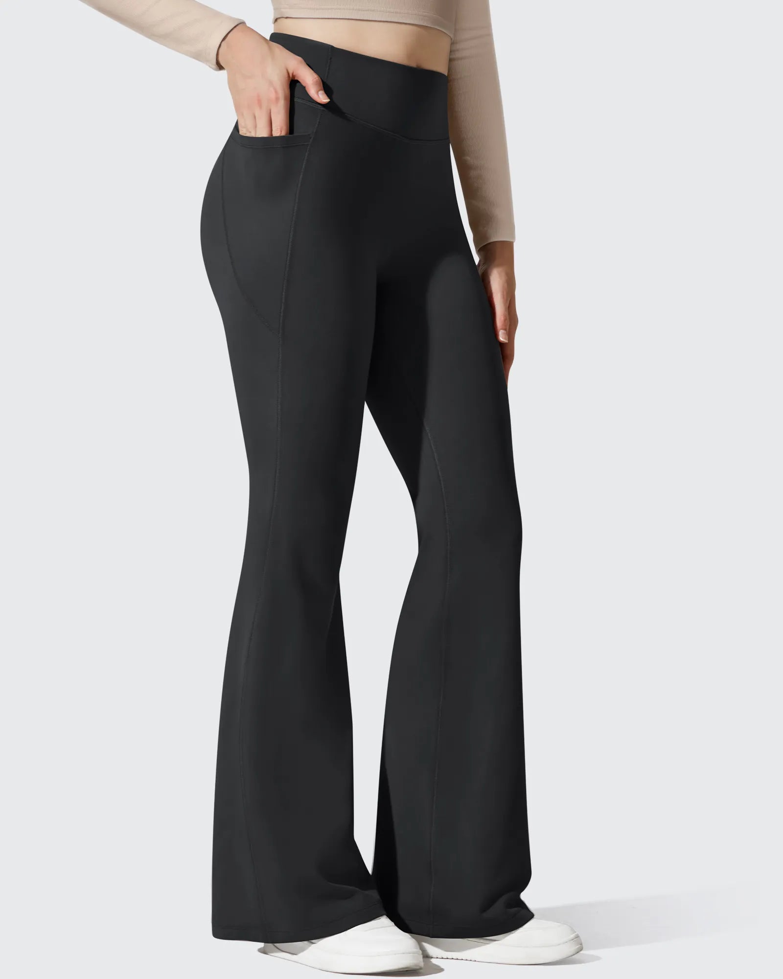 G4Free Activewear - Barefeel Fleece Lined High Waist Flare Yoga Leggings -GF25A703AA-S-GF25A704AA-S-GF25A705AA-S-GF25A703AB-M-GF25A704AB-M