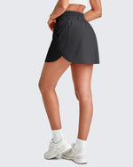 G4Free Activewear - Elastic High Waisted A Line Golf Skirts -GF25H406AA-S-GF25H406AB-M-GF25H406AC-L-GF25H406AD-XL-GF25H406AE-XXL