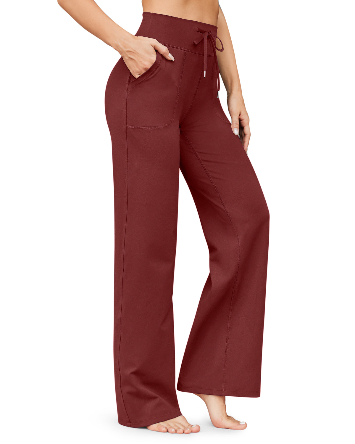 G4Free Activewear - EverGoing Business Casual High-Waist Wide Leg Pants 33 --GF23J191AA-S-GF23J191AB-M-GF23J191AC-L-GF23J191AD-XL