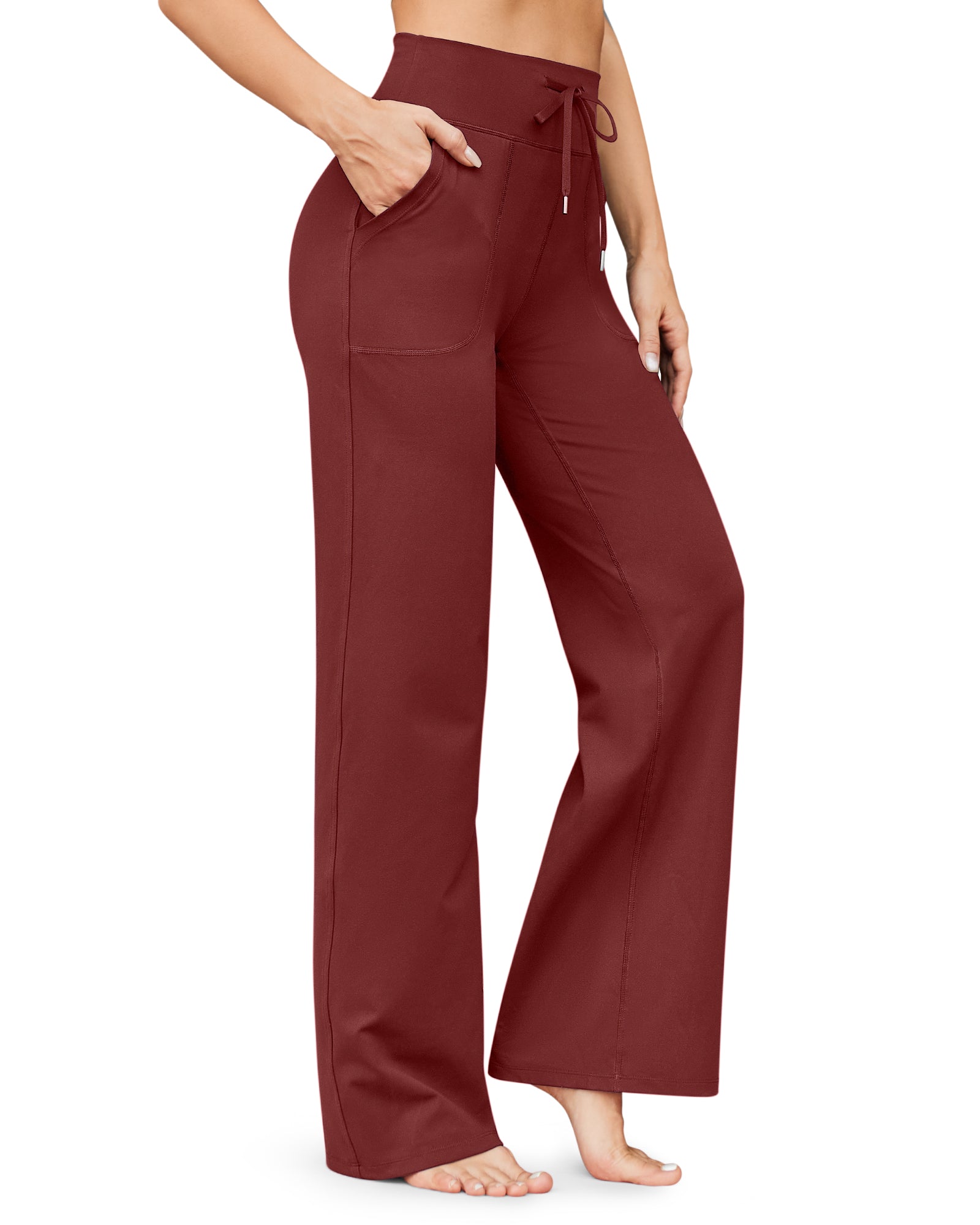G4Free Activewear - EverGoing Business Casual High-Waist Wide Leg Pants 33 --GF23J191AA-S-GF23J191AB-M-GF23J191AC-L-GF23J191AD-XL