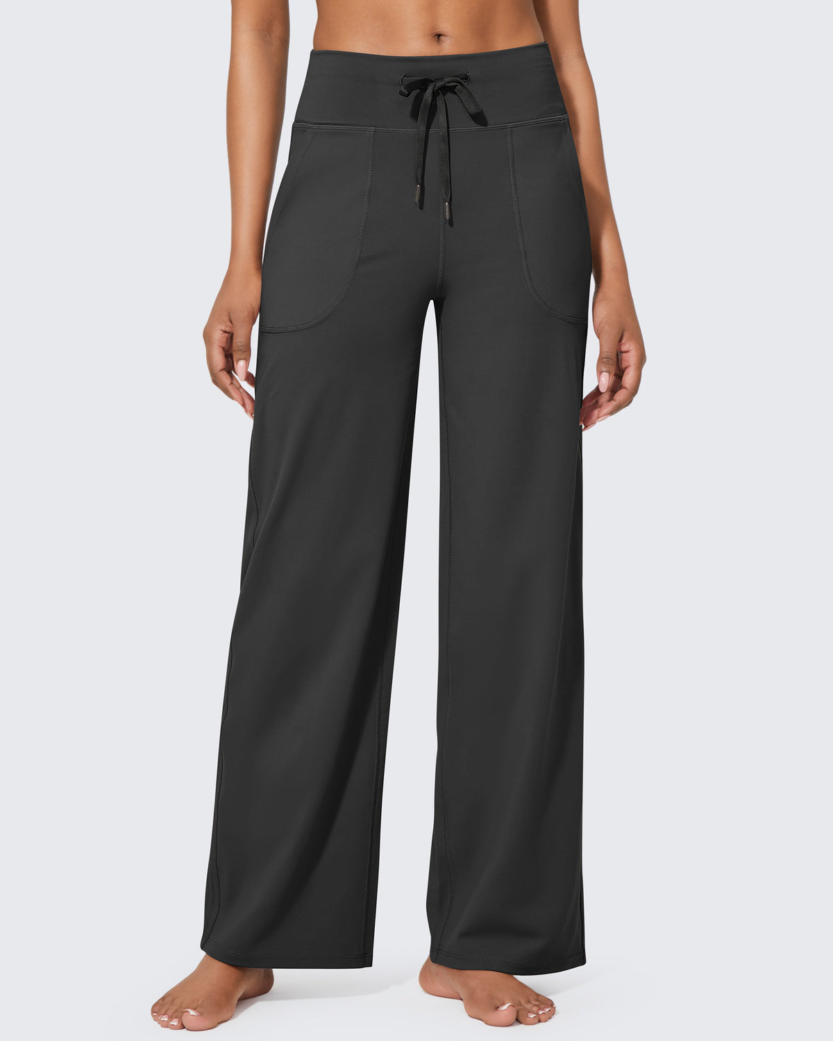 G4Free Activewear - EverGoing Business Casual High-Waist Wide Leg Pants 33 --GF23J191AA-S-GF23J191AB-M-GF23J191AC-L-GF23J191AD-XL