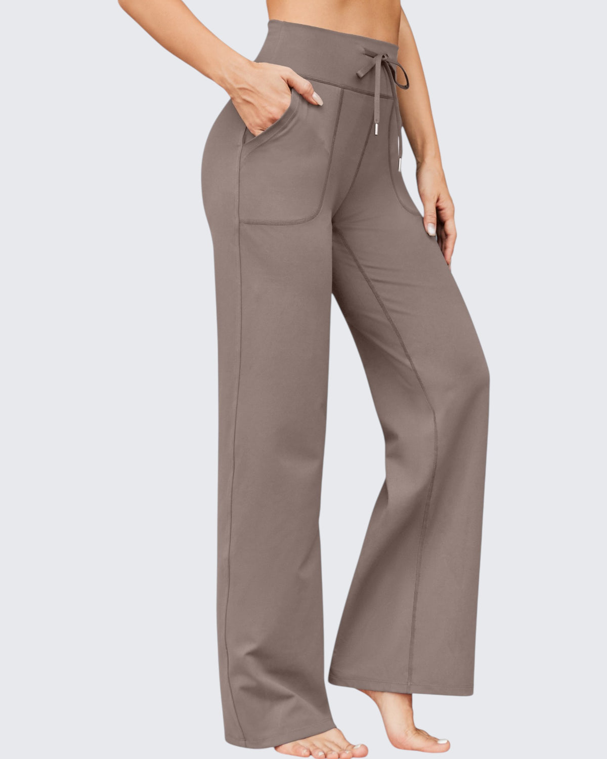 G4Free Activewear - EverGoing Business Casual High-Waist Wide Leg Pants 33 --GF23J191AA-S-GF23J191AB-M-GF23J191AC-L-GF23J191AD-XL