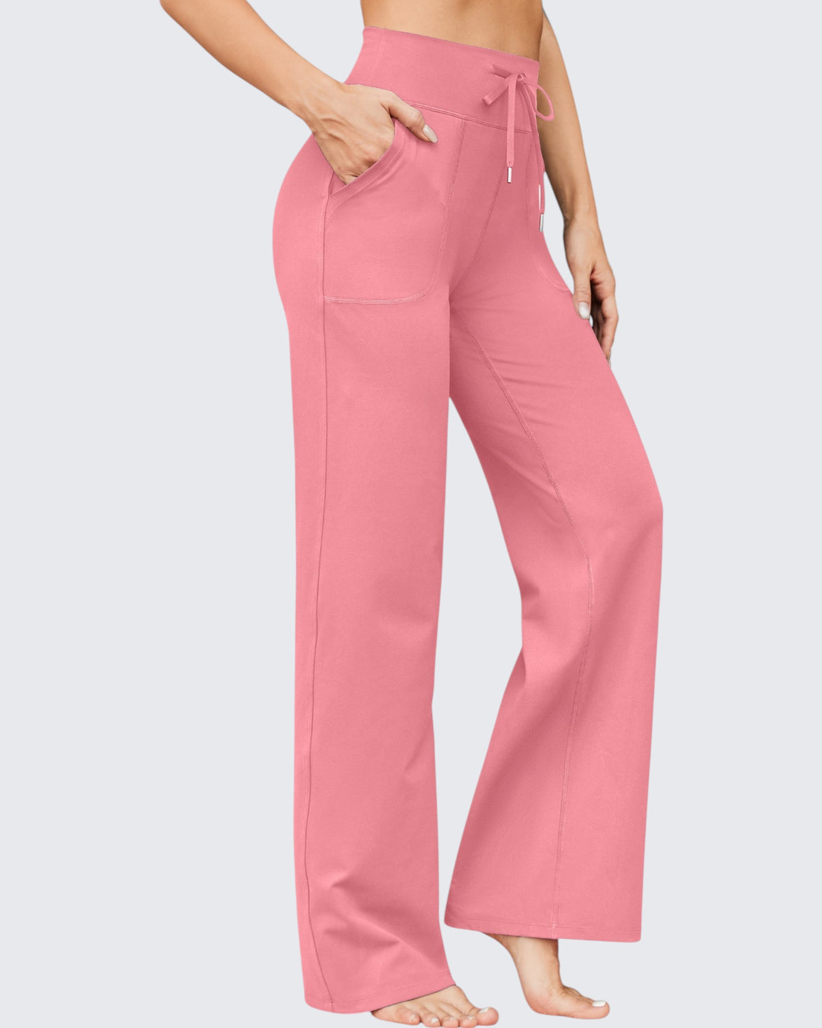 G4Free Activewear - EverGoing Business Casual High-Waist Wide Leg Pants 33 --GF23J191AA-S-GF23J191AB-M-GF23J191AC-L-GF23J191AD-XL