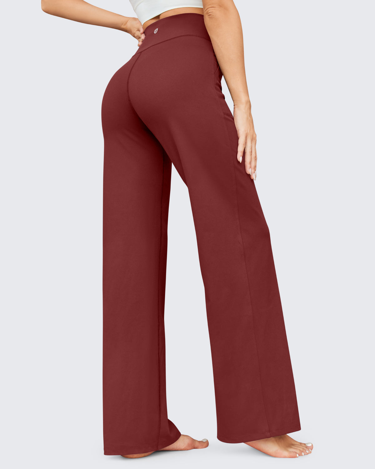 G4Free Activewear - EverGoing Business Casual High-Waist Wide Leg Pants 33 --GF23J191AA-S-GF23J191AB-M-GF23J191AC-L-GF23J191AD-XL
