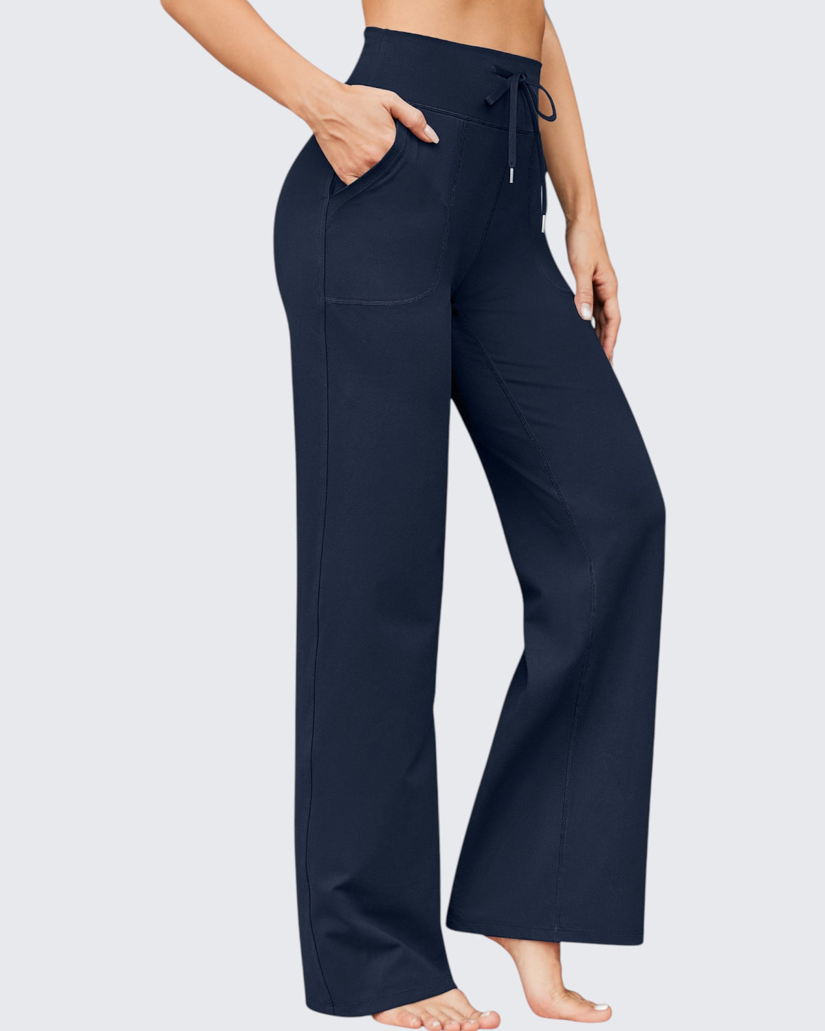 G4Free Activewear - EverGoing Business Casual High-Waist Wide Leg Pants -GF23J190DF-XS-GF23J190DA-S-GF23J190DB-M-GF23J190DC-L-GF23J190DD-XL