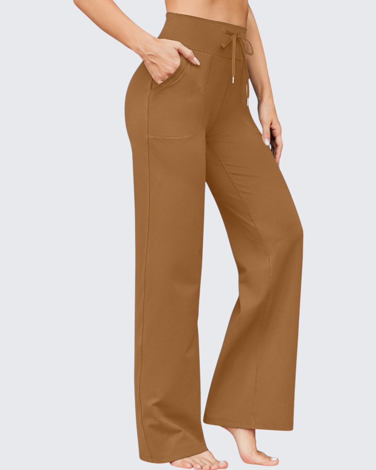 G4Free Activewear - EverGoing Business Casual High-Waist Wide Leg Pants -GF23J190DF-XS-GF23J190DA-S-GF23J190DB-M-GF23J190DC-L-GF23J190DD-XL