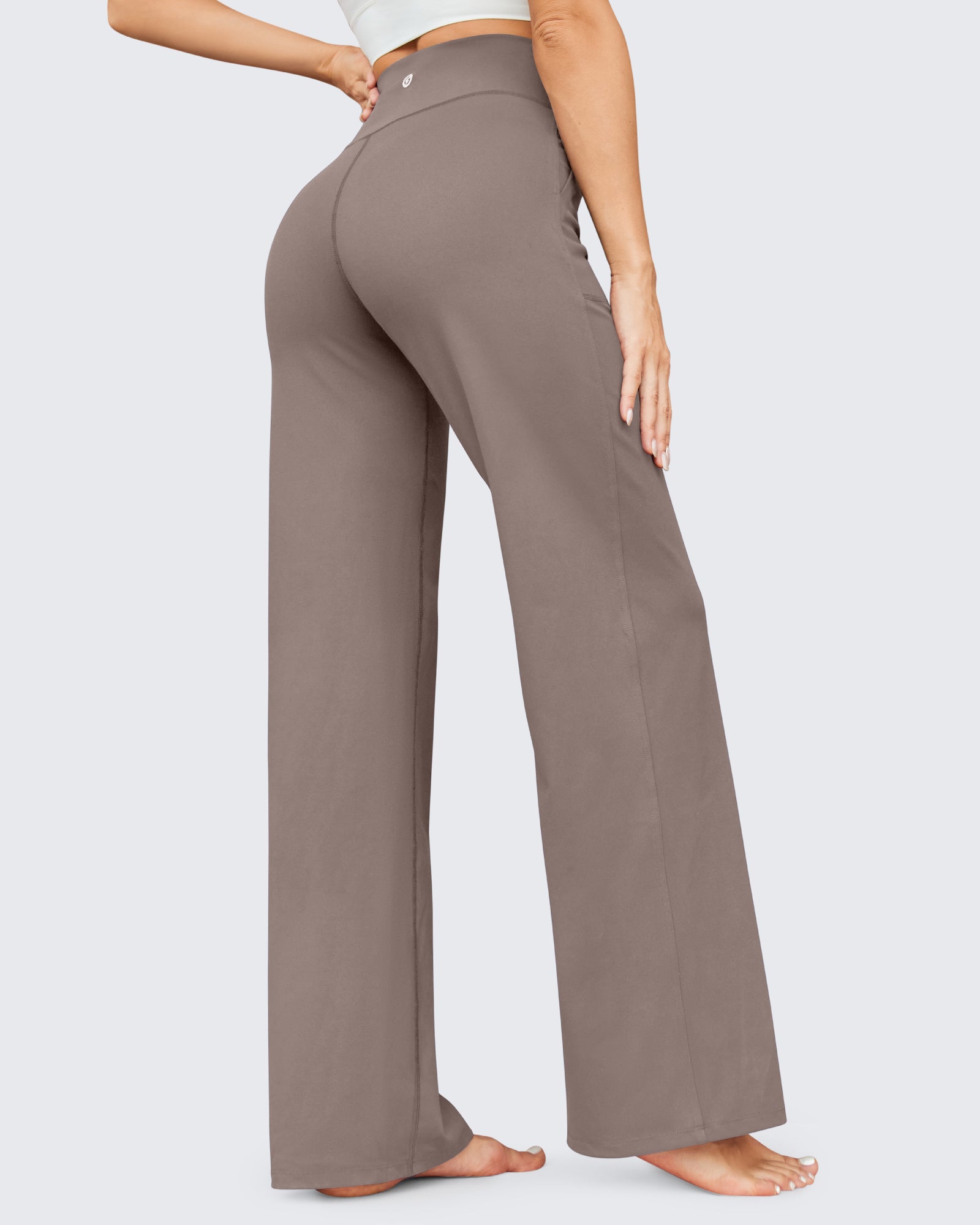 G4Free Activewear - EverGoing Business Casual High-Waist Wide Leg Pants - Limited Offer -GF23J189BF-XS-GF23J190BF-XS--GF23J189BA-S-GF23J190BA-S