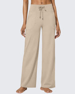 G4Free Activewear - EverGoing Business Casual High-Waist Wide Leg Pants - Limited Offer -GF23J189BF-XS-GF23J190BF-XS--GF23J189BA-S-GF23J190BA-S