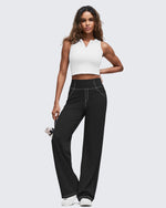 G4Free Activewear - EverGoing Contrast Stitch High-Waist Wide Leg Pants -GF25J581AA-S-GF25J582AA-S-GF25J583AA-S-GF25J581AB-M-GF25J582AB-M