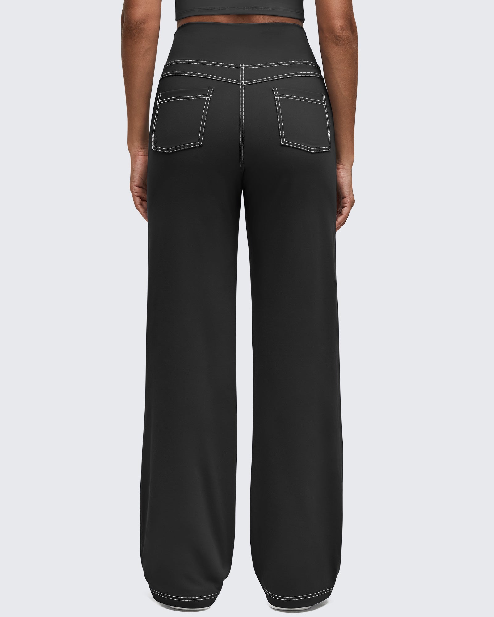 G4Free Activewear - EverGoing Contrast Stitch High-Waist Wide Leg Pants -GF25J581AA-S-GF25J582AA-S-GF25J583AA-S-GF25J581AB-M-GF25J582AB-M