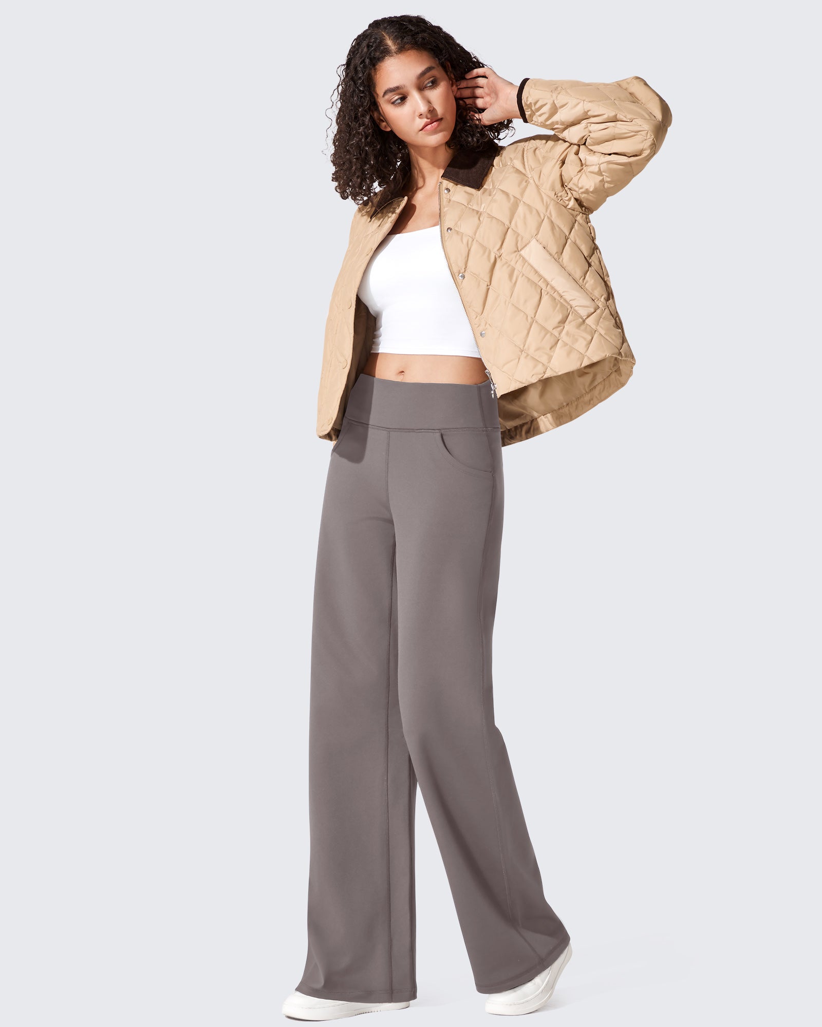 G4Free Activewear - EverGoing Fleece Lined High-Waist Wide Leg Thermal Trousers -GF24J230AA-S-GF24J231AA-S-GF24J232AA-S-GF24J230AB-M-GF24J231AB-M