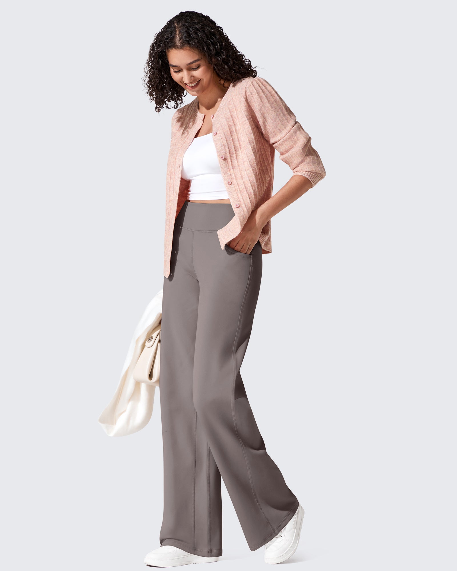 G4Free Activewear - EverGoing Fleece Lined High-Waist Wide Leg Thermal Trousers -GF24J230AA-S-GF24J231AA-S-GF24J232AA-S-GF24J230AB-M-GF24J231AB-M