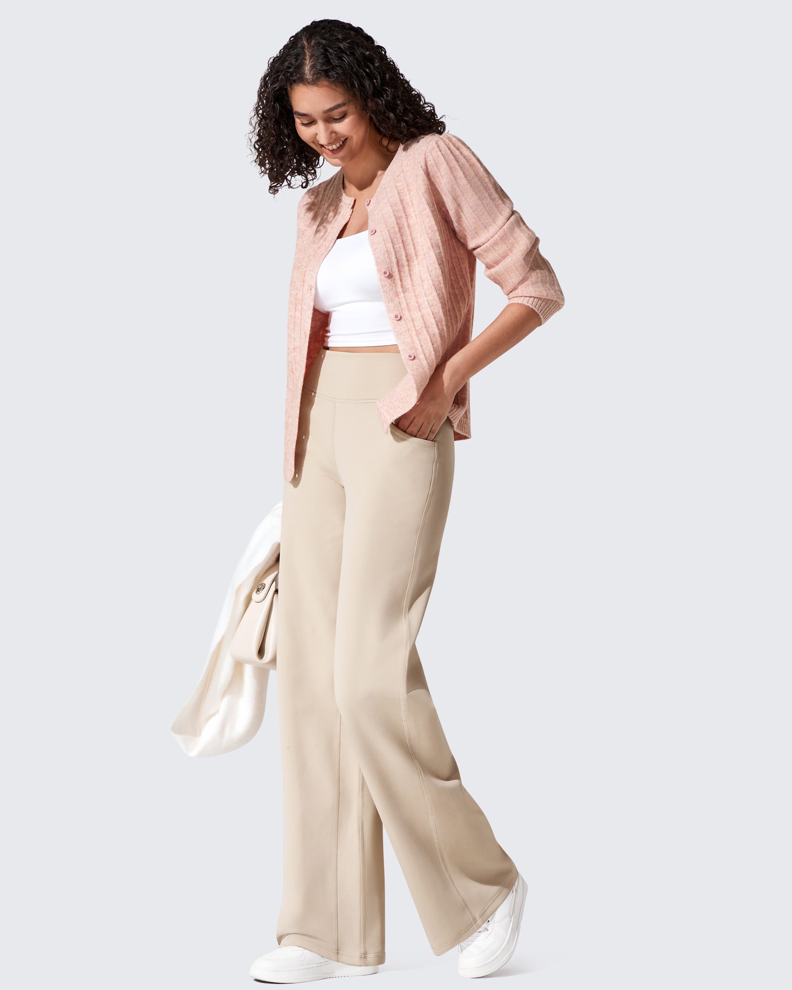 G4Free Activewear - EverGoing Fleece Lined High-Waist Wide Leg Thermal Trousers -GF24J230AA-S-GF24J231AA-S-GF24J232AA-S-GF24J230AB-M-GF24J231AB-M