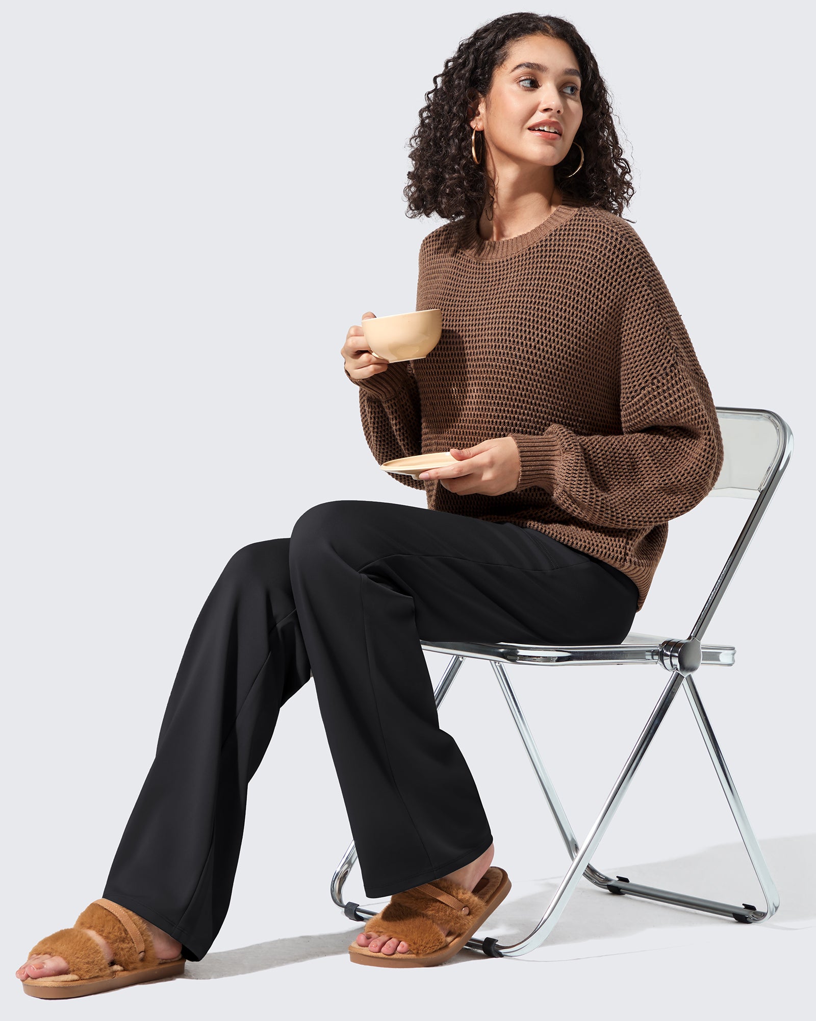 G4Free Activewear - EverGoing Fleece Lined High-Waisted Dressy Pants -GF24J238AA-S-GF24J239AA-S-GF24J240AA-S-GF24J238AB-M-GF24J239AB-M