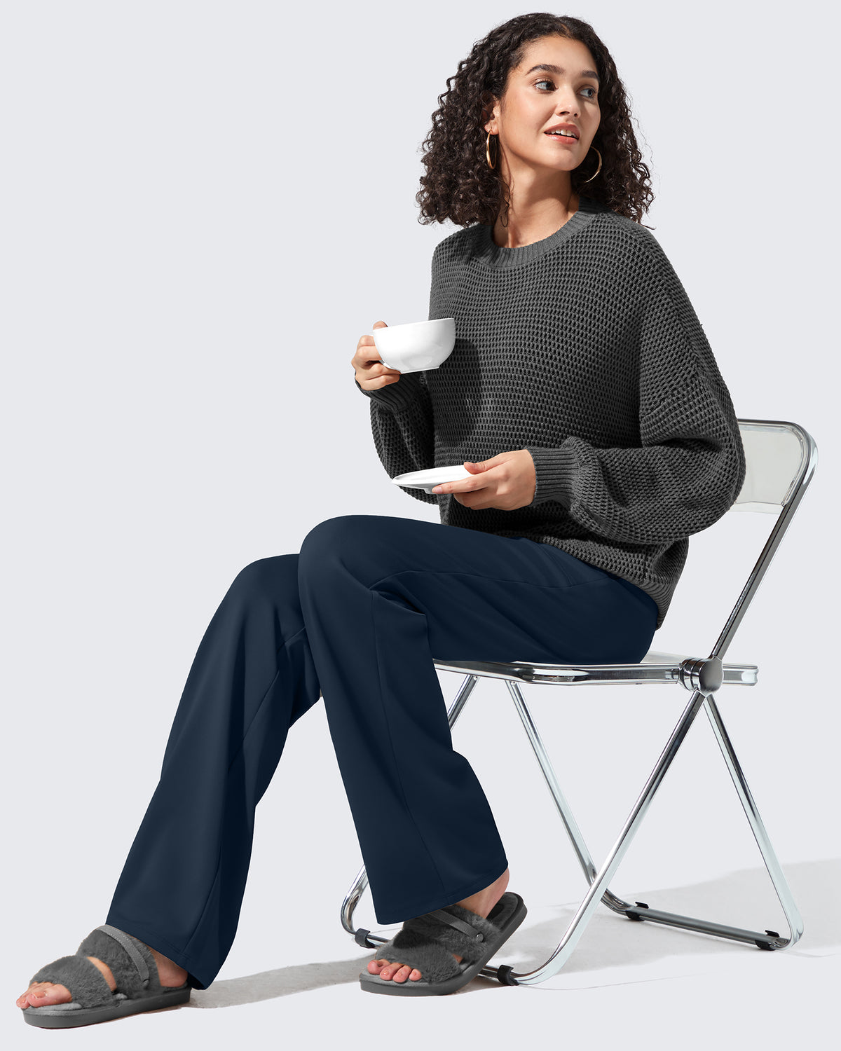 G4Free Activewear - EverGoing Fleece Lined High-Waisted Dressy Pants -GF24J238BA-S-GF24J239BA-S-GF24J240BA-S-GF24J238BB-M-GF24J239BB-M