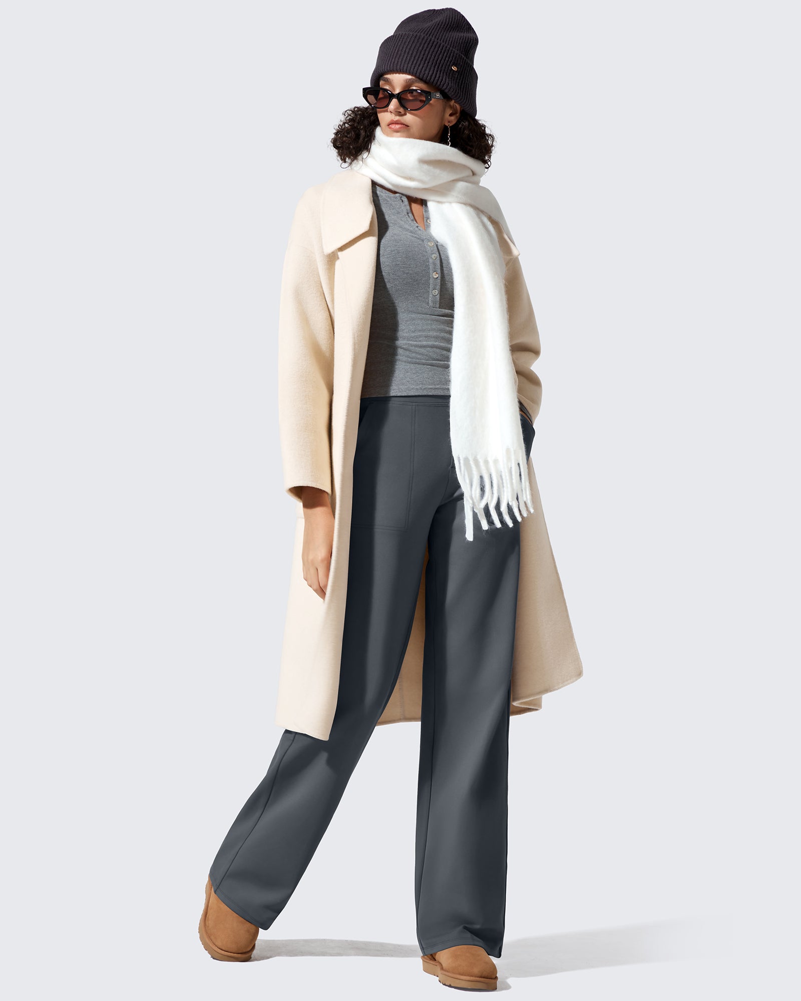 G4Free Activewear - EverGoing Fleece Lined High-Waisted Dressy Pants -GF24J238BA-S-GF24J239BA-S-GF24J240BA-S-GF24J238BB-M-GF24J239BB-M