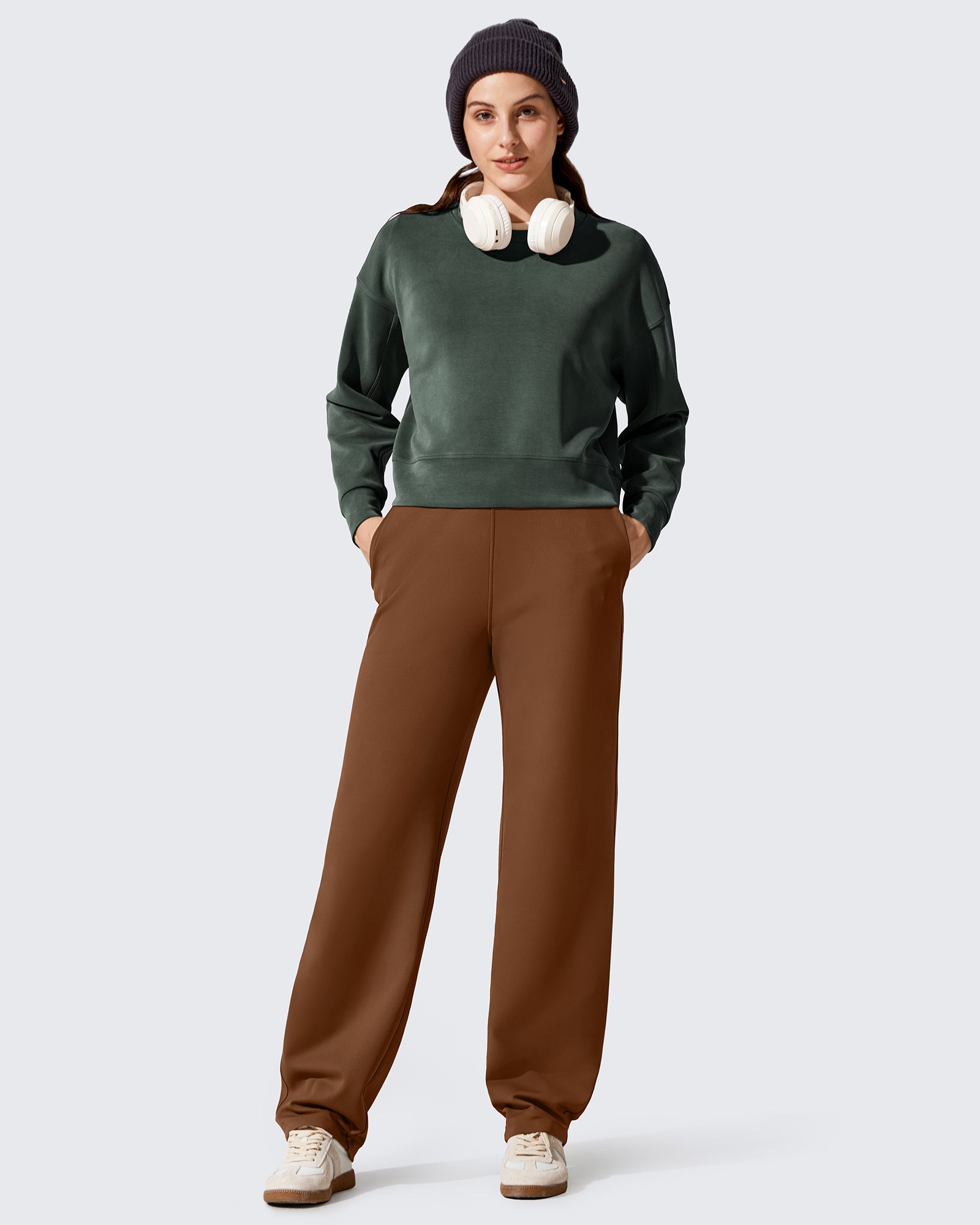 G4Free Activewear - EverGoing Fleece Lined Loose Warm Narrow Legs Pants -GF25J684AF-XS-GF25J685AF-XS-GF25J686AF-XS-GF25J684AA-S-GF25J685AA-S