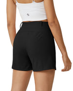 G4Free Activewear - EverGoing High-Waist Belted Pleated Casual Dressy Shorts -GF24E200AF-XS-GF24E200AA-S-GF24E200AB-M-GF24E200AC-L-GF24E200AD-XL