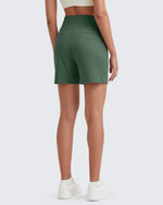 G4Free Activewear - EverGoing High-Waist Burmuda Athletic Shorts 5'' -GF25E342AF-XS-GF25E342AA-S-GF25E342AB-M-GF25E342AC-L-GF25E342AD-XL