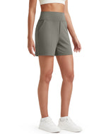 G4Free Activewear - EverGoing High-Waist Burmuda Athletic Shorts 5'' -GF25E342AF-XS-GF25E342AA-S-GF25E342AB-M-GF25E342AC-L-GF25E342AD-XL