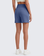 G4Free Activewear - EverGoing High-Waist Burmuda Athletic Shorts 5'' -GF25E342AF-XS-GF25E342AA-S-GF25E342AB-M-GF25E342AC-L-GF25E342AD-XL