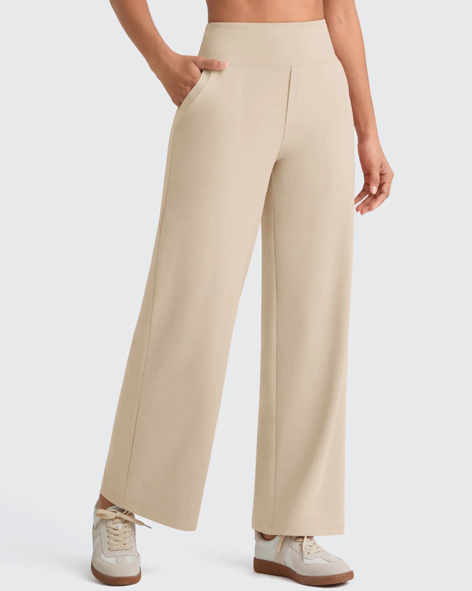 G4Free Activewear - EverGoing High Waist Stretch Dressy Cropped Pants 29.5'' -GF25J469AF-XS-GF25J469AA-S-GF25J469AB-M-GF25J469AC-L-GF25J469AD-XL