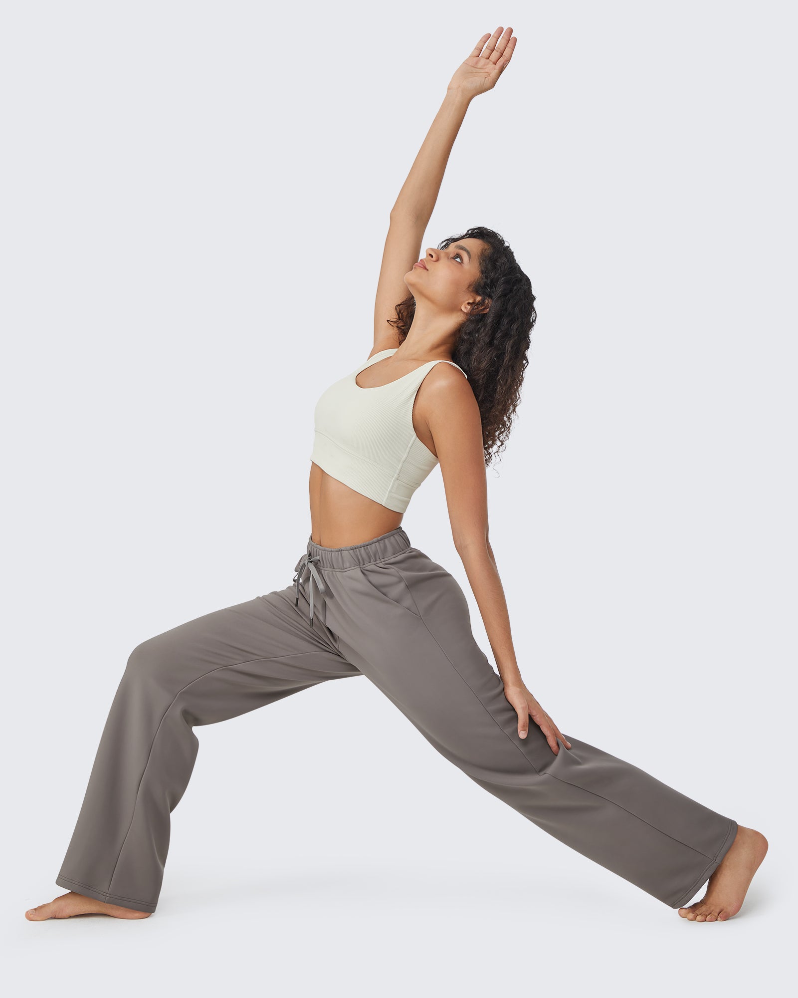 G4Free Activewear - EverGoing Loose Fleece Lined Drawstring Mid-Waist Casual Pants -GF23J163CA-S-GF23J164CA-S-GF23J165CA-S-GF23J163CB-M-GF23J164CB-M