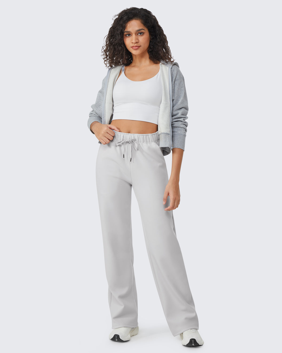 G4Free Activewear - EverGoing Loose Fleece Lined Drawstring Mid-Waist Casual Pants -GF23J163CA-S-GF23J164CA-S-GF23J165CA-S-GF23J163CB-M-GF23J164CB-M