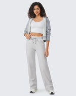 G4Free Activewear - EverGoing Loose Fleece Lined Drawstring Mid-Waist Casual Pants -GF23J163CA-S-GF23J164CA-S-GF23J165CA-S-GF23J163CB-M-GF23J164CB-M