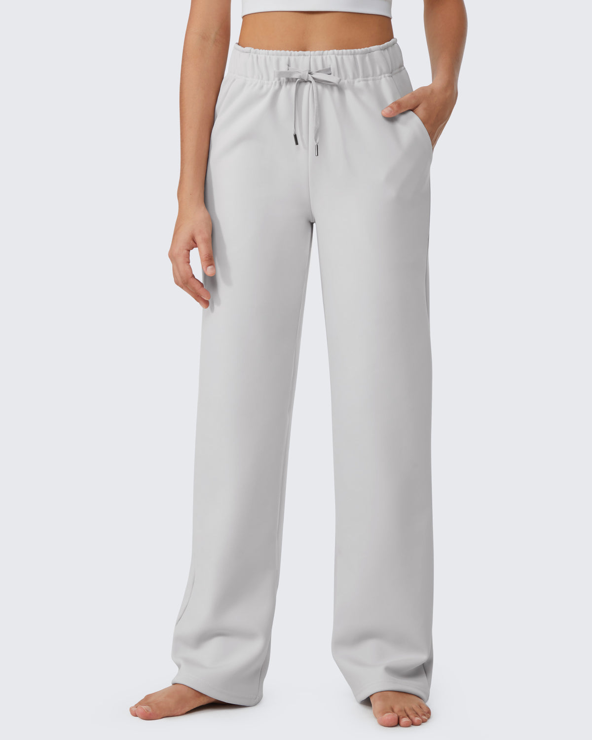 G4Free Activewear - EverGoing Loose Fleece Lined Drawstring Mid-Waist Casual Pants -GF23J163CA-S-GF23J164CA-S-GF23J165CA-S-GF23J163CB-M-GF23J164CB-M