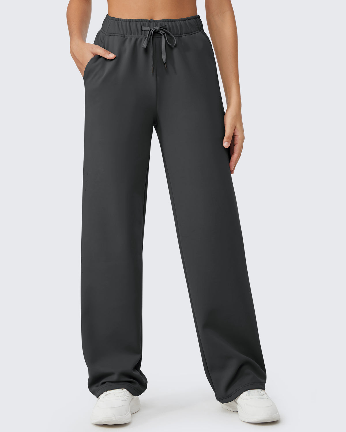 G4Free Activewear - EverGoing Loose Fleece Lined Drawstring Mid-Waist Casual Pants -GF23J163CA-S-GF23J164CA-S-GF23J165CA-S-GF23J163CB-M-GF23J164CB-M