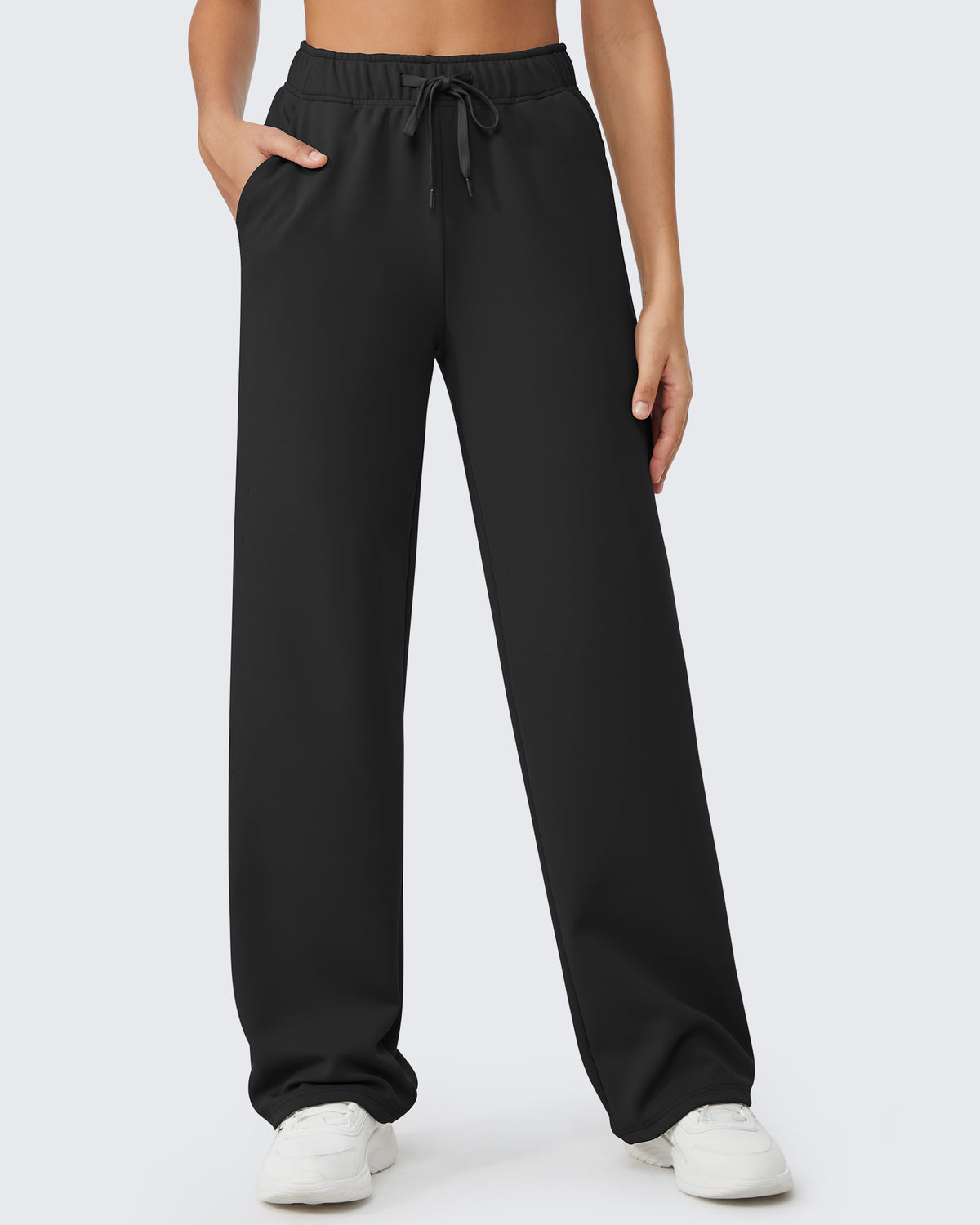 G4Free Activewear - EverGoing Loose Fleece Lined Drawstring Mid-Waist Casual Pants -GF23J163CA-S-GF23J164CA-S-GF23J165CA-S-GF23J163CB-M-GF23J164CB-M