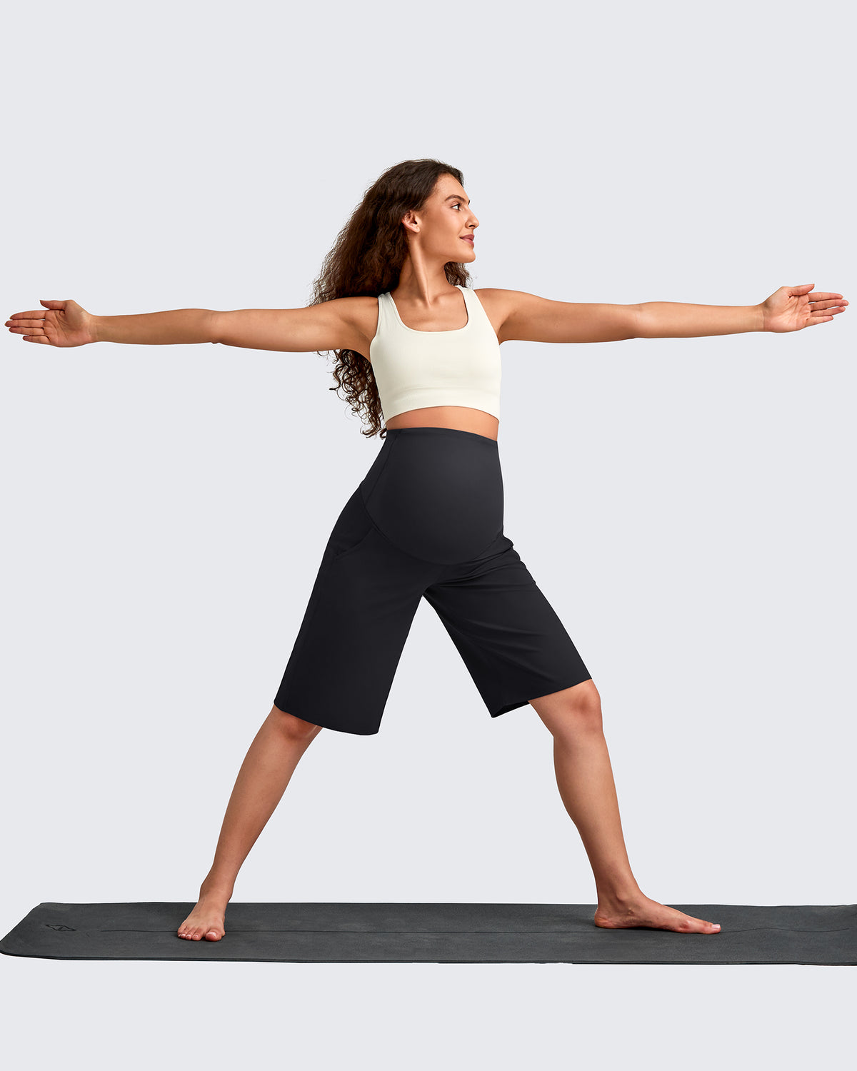 G4Free Activewear - EverGoing Maternity Athletic Bermuda Shorts 12'' -GF25EY508AA-S-GF25EY508AB-M-GF25EY508AC-L-GF25EY508AD-XL-GF25EY508AE-XXL