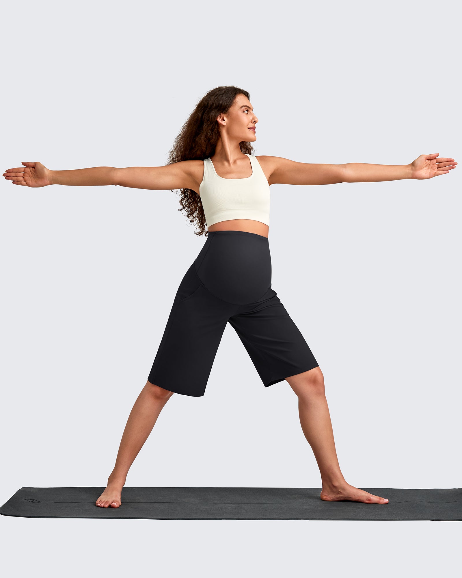 G4Free Activewear - EverGoing Maternity Athletic Bermuda Shorts 12'' -GF25EY508AA-S-GF25EY508AB-M-GF25EY508AC-L-GF25EY508AD-XL-GF25EY508AE-XXL