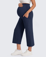 G4Free Activewear - EverGoing Maternity Capris Cropped Yoga Pants 21'' -GF25J307AA-S-GF25J307AB-M-GF25J307AC-L-GF25J307AD-XL-GF25J307AE-XXL