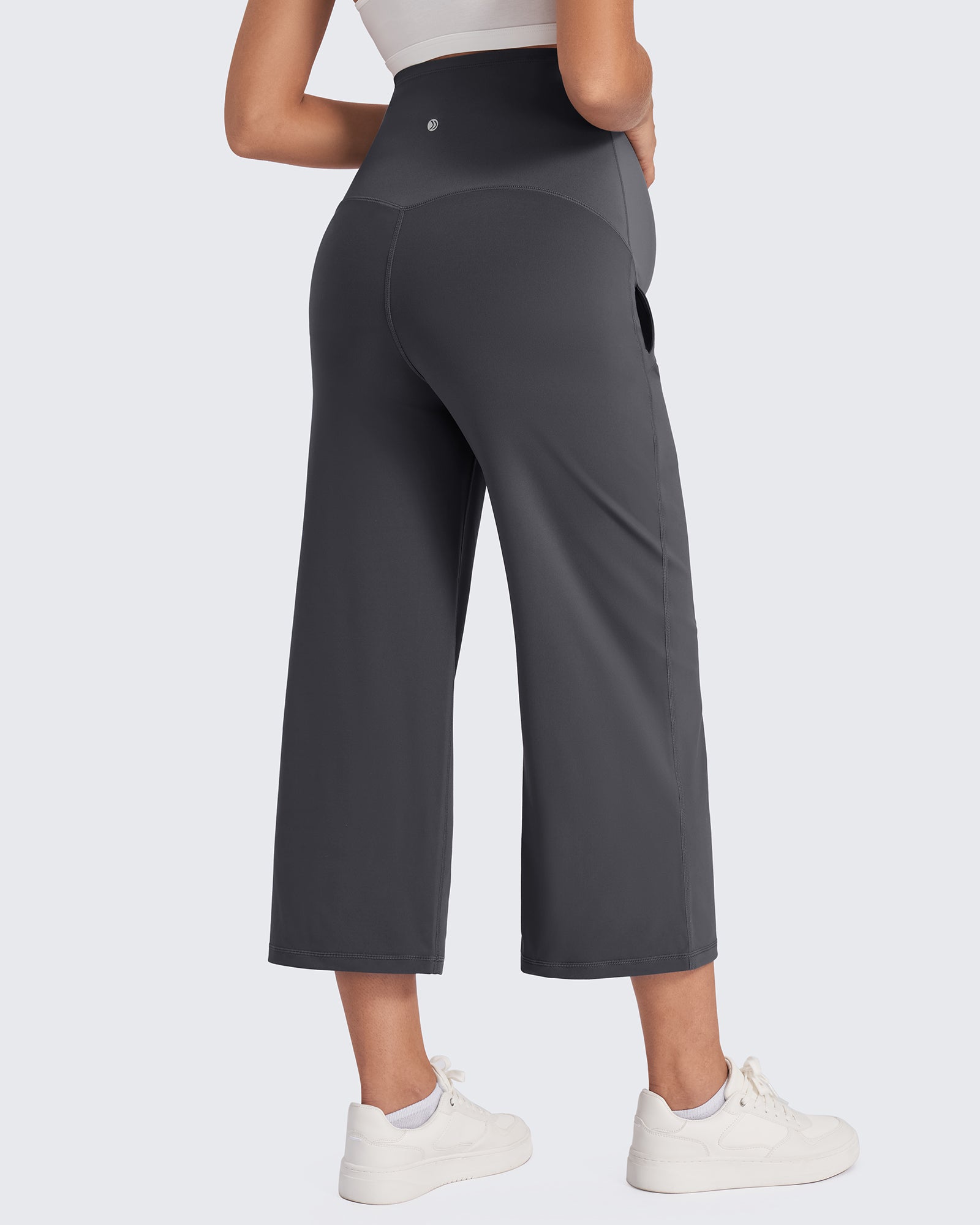 G4Free Activewear - EverGoing Maternity Capris Cropped Yoga Pants 21'' -GF25J307AA-S-GF25J307AB-M-GF25J307AC-L-GF25J307AD-XL-GF25J307AE-XXL