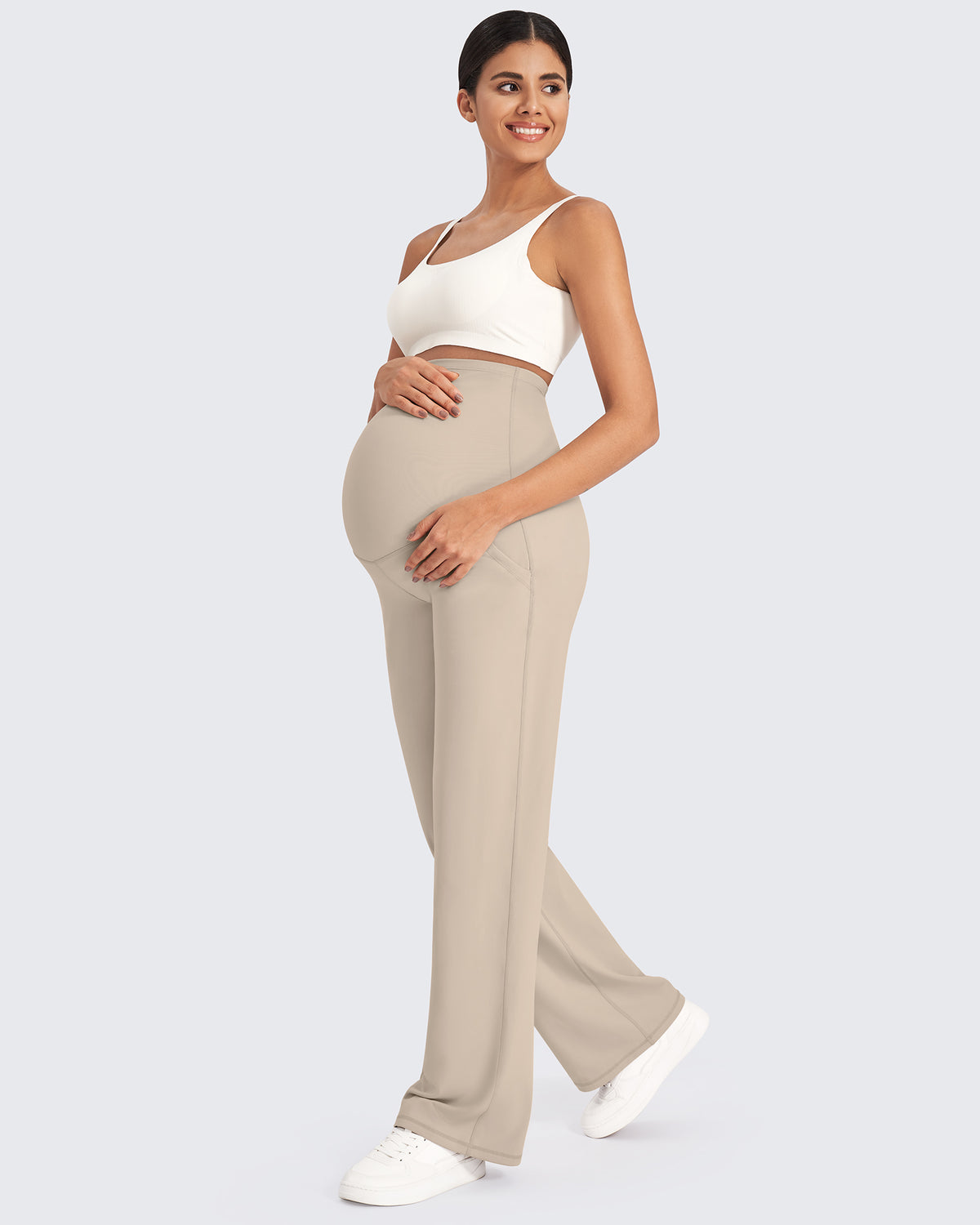 G4Free Activewear - EverGoing Maternity Stretch Wide Leg Pants -GF24J289AA-S-GF24J290AA-S-GF24J291AA-S-GF24J289AB-M-GF24J290AB-M